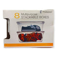 Prodeplast 8 Piezas De Cajas Multiusos P \ 6 Litros Sa Transparente