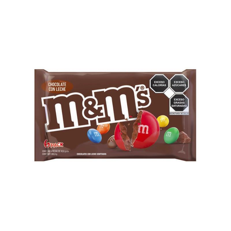 Chocolates M&m  3 Paquetes Con 6 Sobres De 43gr