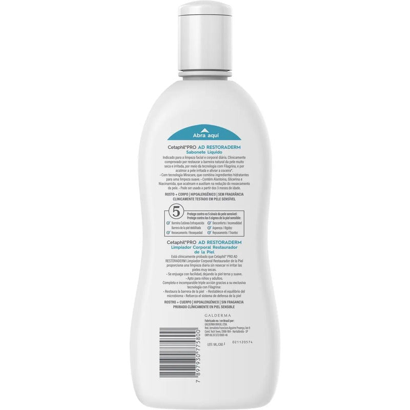 Cetaphil Restoraderm Pro Ad Control Limpiadora Facial, 295 Ml