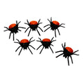 Arañas Color Negro Con Naranja Diamantadas 1.5x7cm 6pz