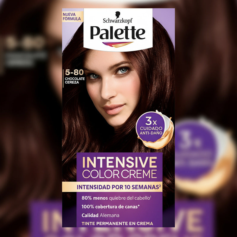 Tinte Para Cabello Palette 5-80 Chocolate Cereza 6 Pz D 50ml 5-80 Chocolate Cereza
