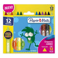 Crayones Paper Mate Jumbo 12 Piezas Amarillo