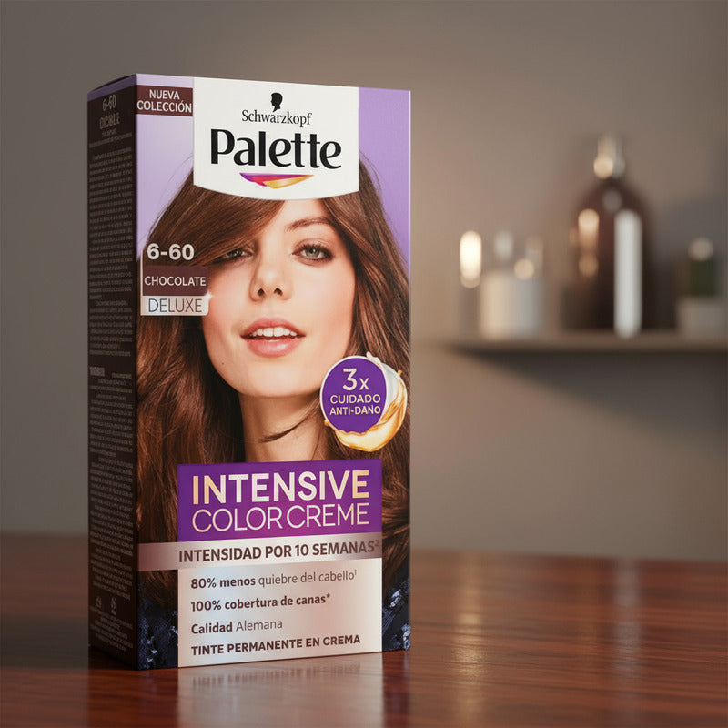 Tinte Para Cabello Palette 6-60 Chocolate Delux 6 Pz De 50ml 6-60 Chocolate Deluxe