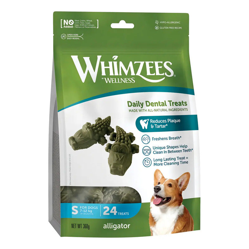 Whimzees Premios Para Perros Cocodrilo Chico 24pz