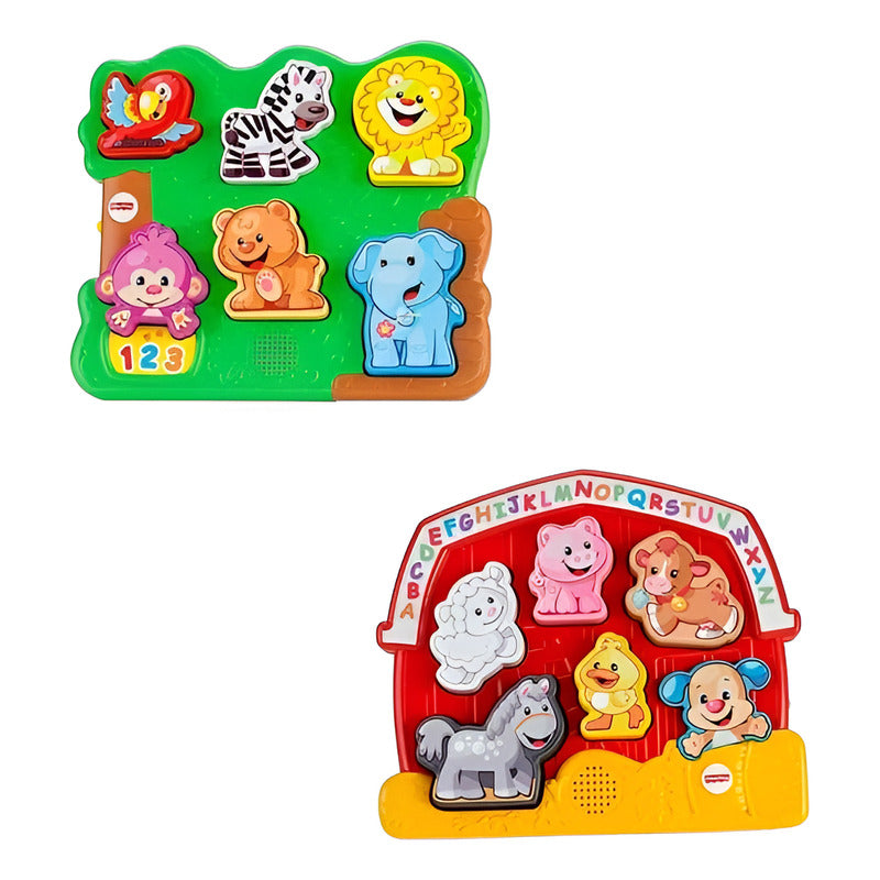 Rompecabezas Fisher-price  Sonido De Animales Varios  1 Pza