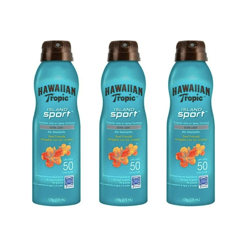 Protector Hawaiian Tropic Island Sport Fps 50 3 Pzs De 220ml