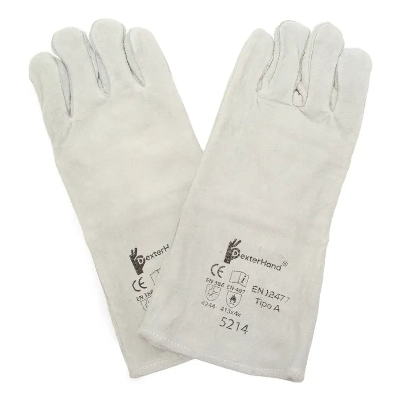 Guantes Para Soldador Dexterhand Carnaza/algodón 35.56x16cm Mate