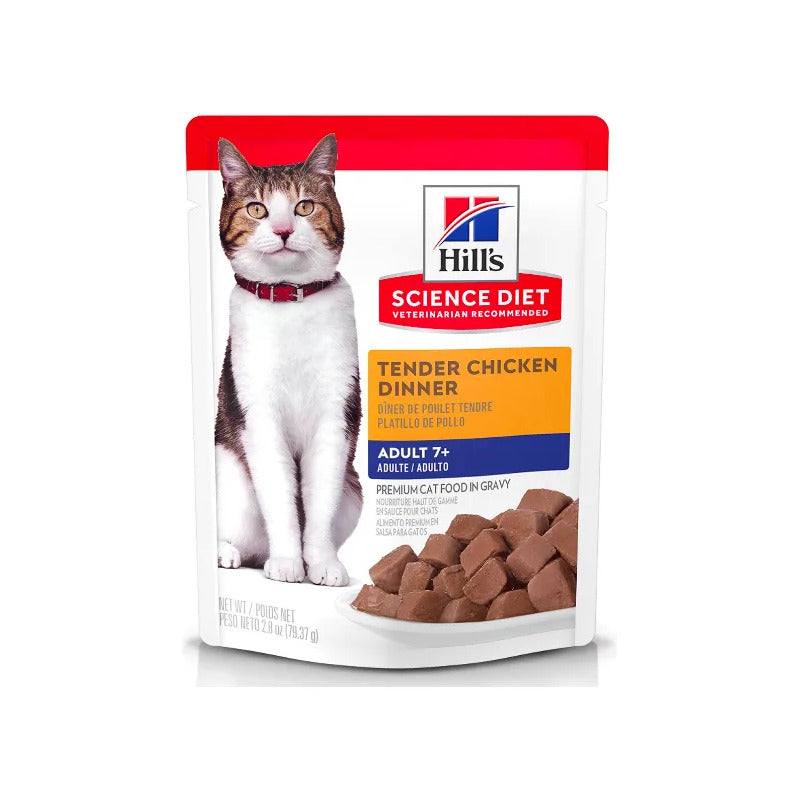 Alimento Húmedo Gato Senior Pollo Trocitos En Gravy, 79 G