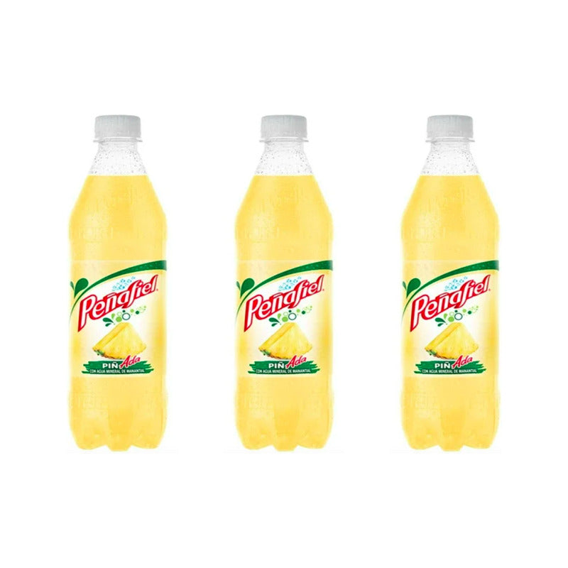 Agua Mineral Peñafiel Adas Sabor Piñada 24 Piezas De 600ml