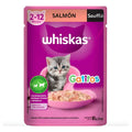 Alimento Gato Whiskas Gatitos Soufflé Salmón 85g (6 Sobres)