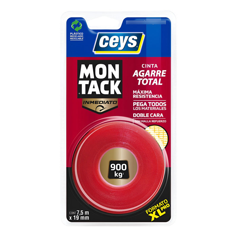 Cinta Montak Agarre Total Rojo Rayas