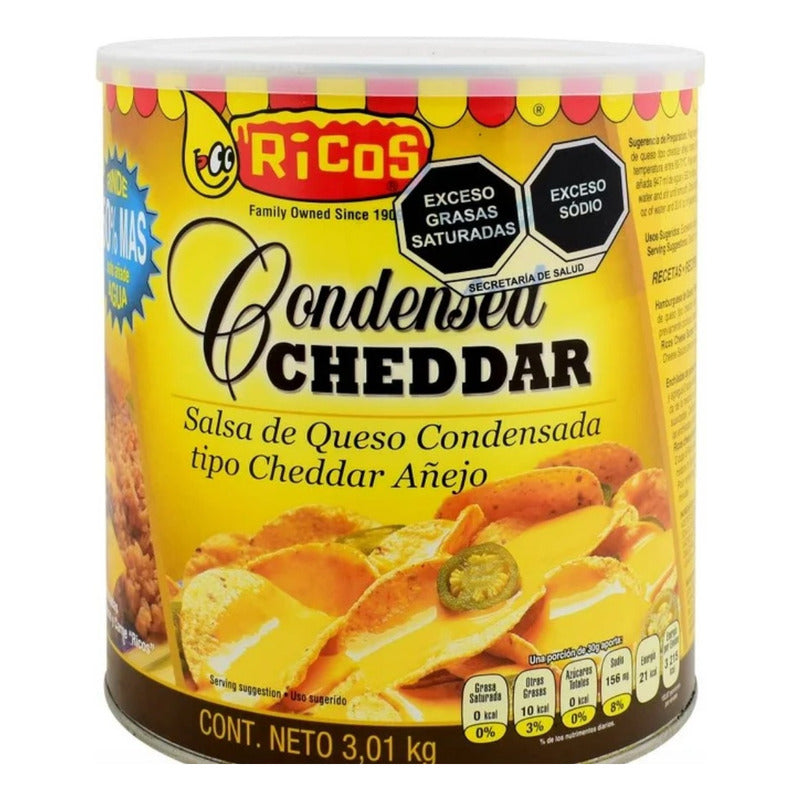 Salsa De Queso Cheddar Ricos Para Nachos 3.03 Kg