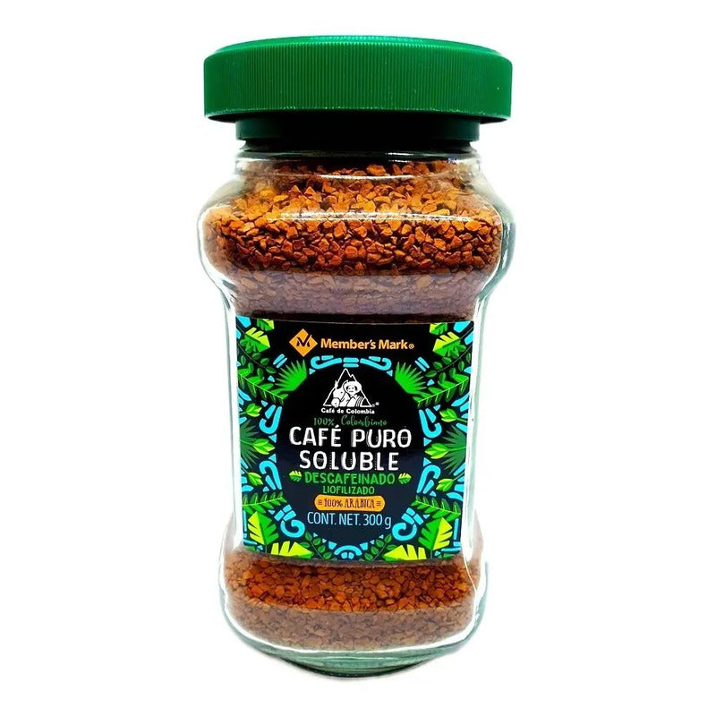 Cafe Puro Soluble Liofilizado Descafeinado Members Mark 300 Gr