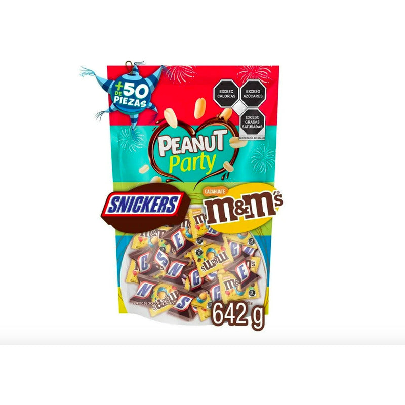 Surtido De Chocolates Peanut Party Snickers Y M&m's 642gr