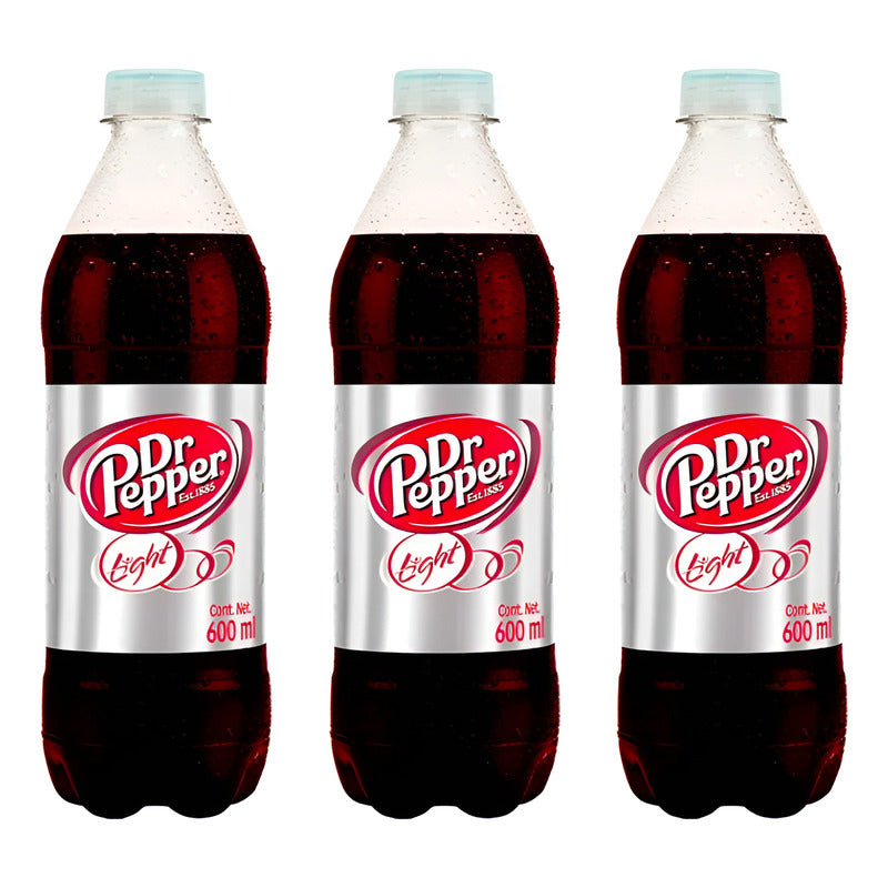 Refresco Dr Pepper Light Sabor Regular 24 Piezas De 600ml