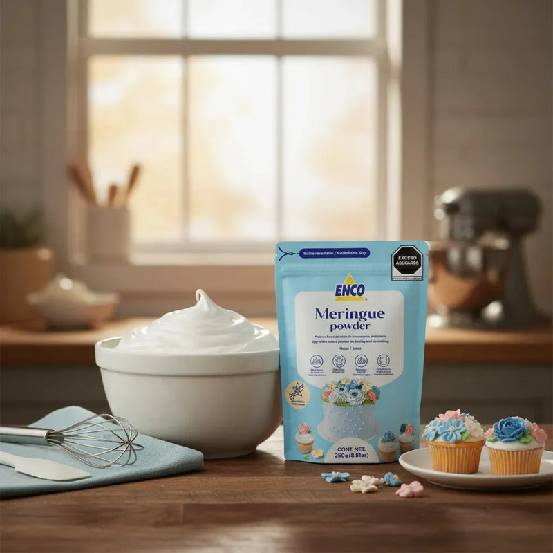 Merengue En Polvo Enco Bolsa De 250grs Blanco