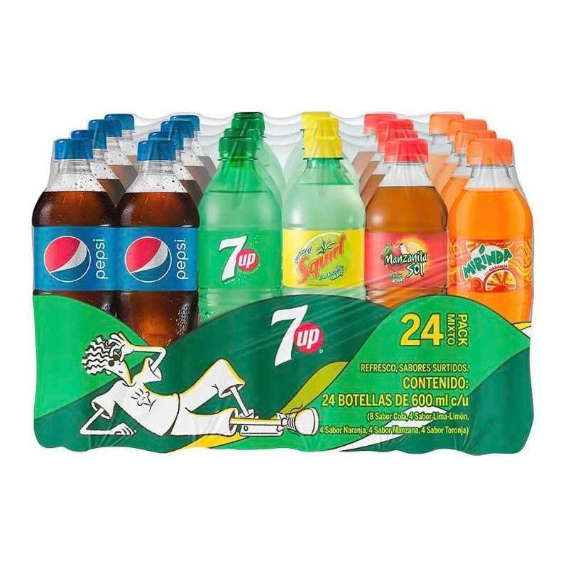 Refresco Pepsi Mix 24 Pzas De 600 Ml C/u Ts