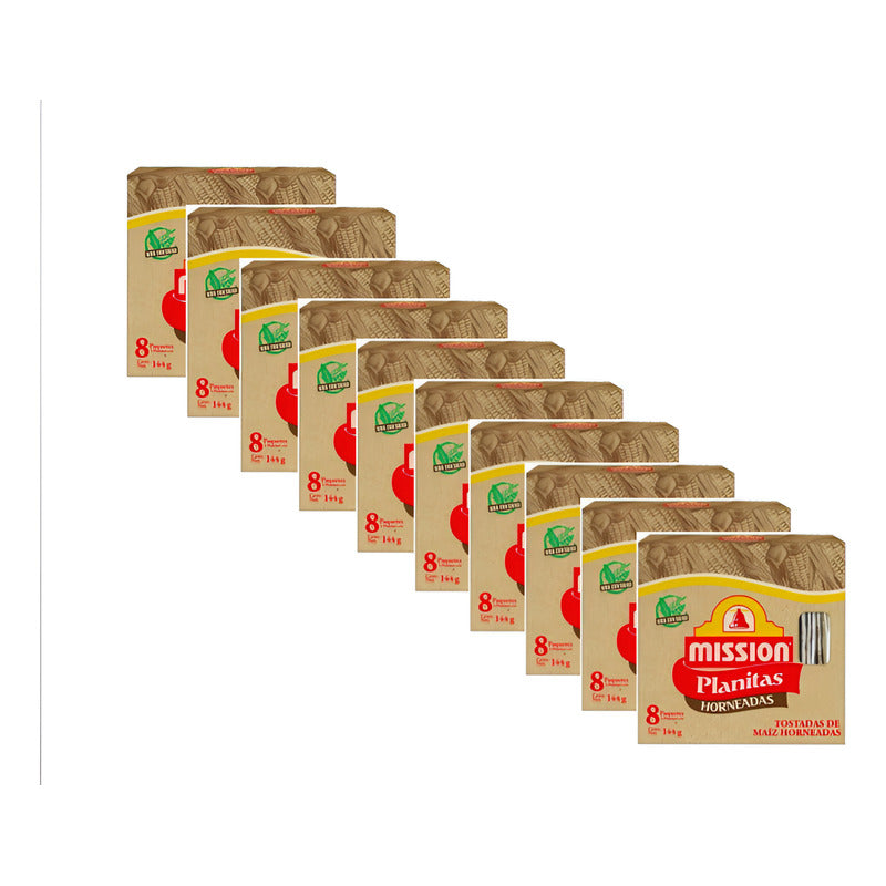 Tostadas Planitas Horneadas Mission 12 Piezas De 144gr