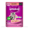 Alimento Gato Whiskas Gatitos Soufflé Salmón 85g (24 Sobres)
