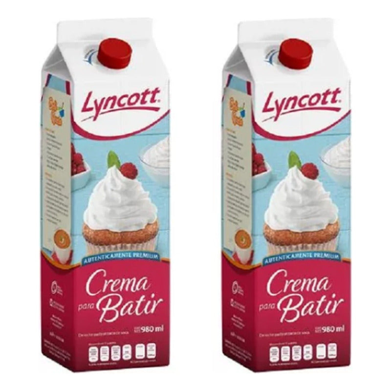 Crema Para Batir Lyncott 2 Pz De 980ml