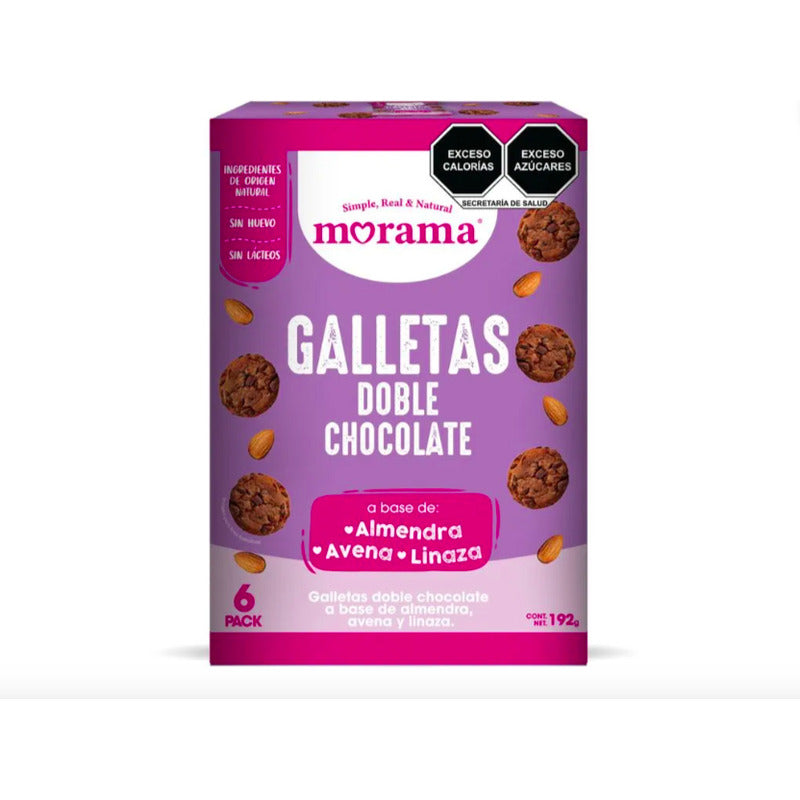 Galletas Sabor Doble Chocolate Morama 1 Pieza De 192gr