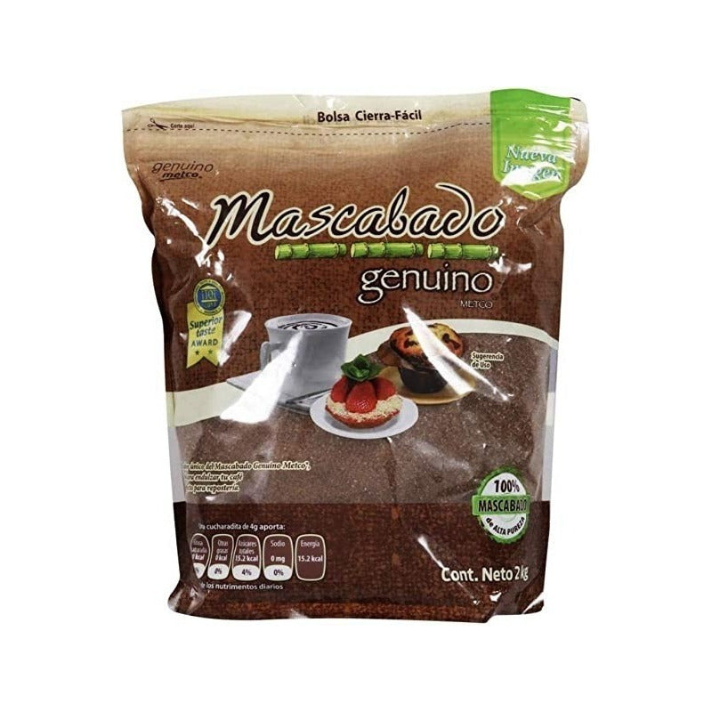 Azúcar Mascabado Metco Genuino 1.2 Kg (10 Bolsas)