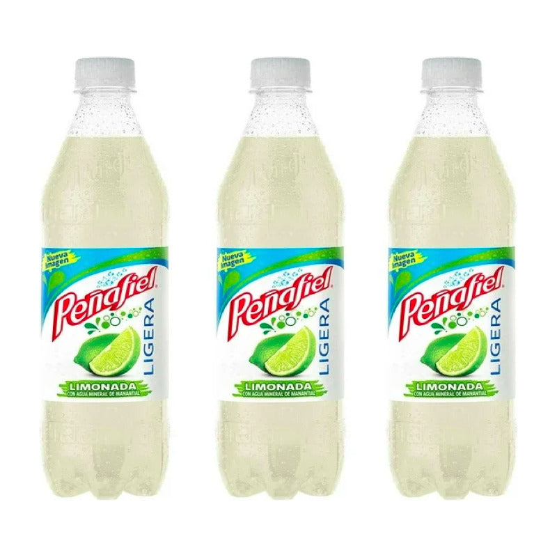 Agua Peñafiel Adas Ligera Sabor Limonada 12 Pzas De 600ml