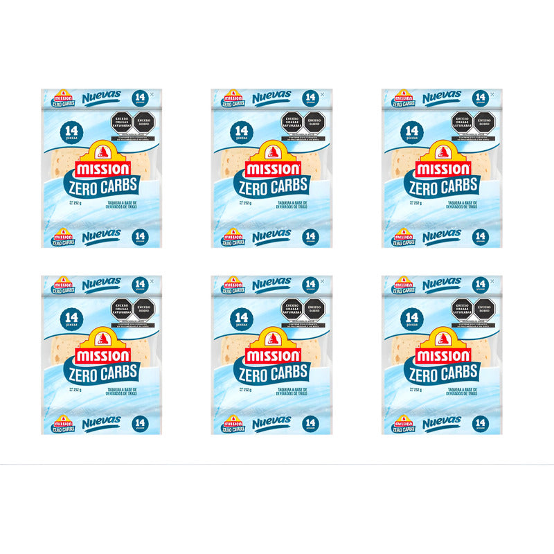 Tortilla De Harina De Trigo Mission Zero Carbs 6 Pz De 252gr