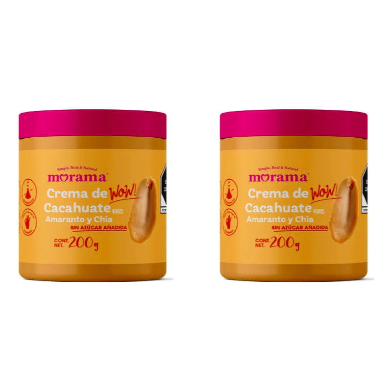 Crema De Cacahuate Amaranto Y Chía Morama 2 Piezas De 200gr
