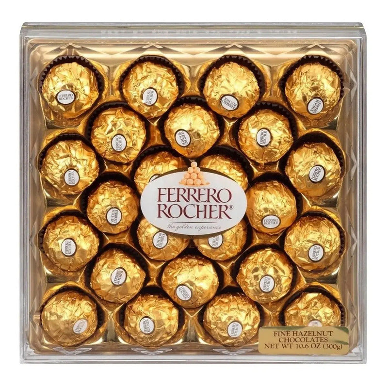 Ferrero Rocher Bombón Chocolate Avellana 300g Pack 24 Piezas