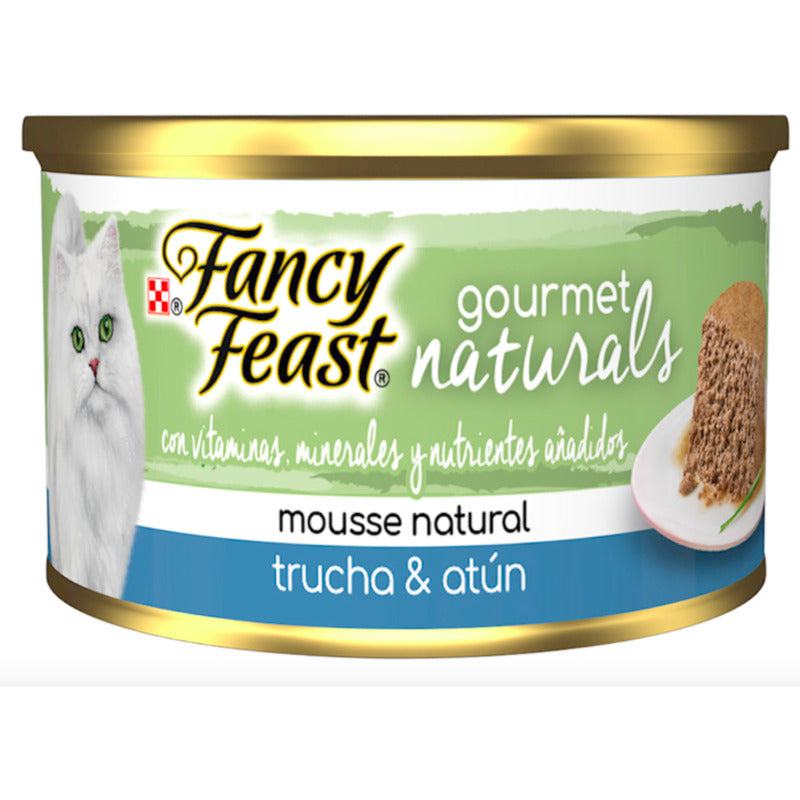 Fancy Feast Gourmet Naturals P/gato Trucha Y Atun 12pz D 85g