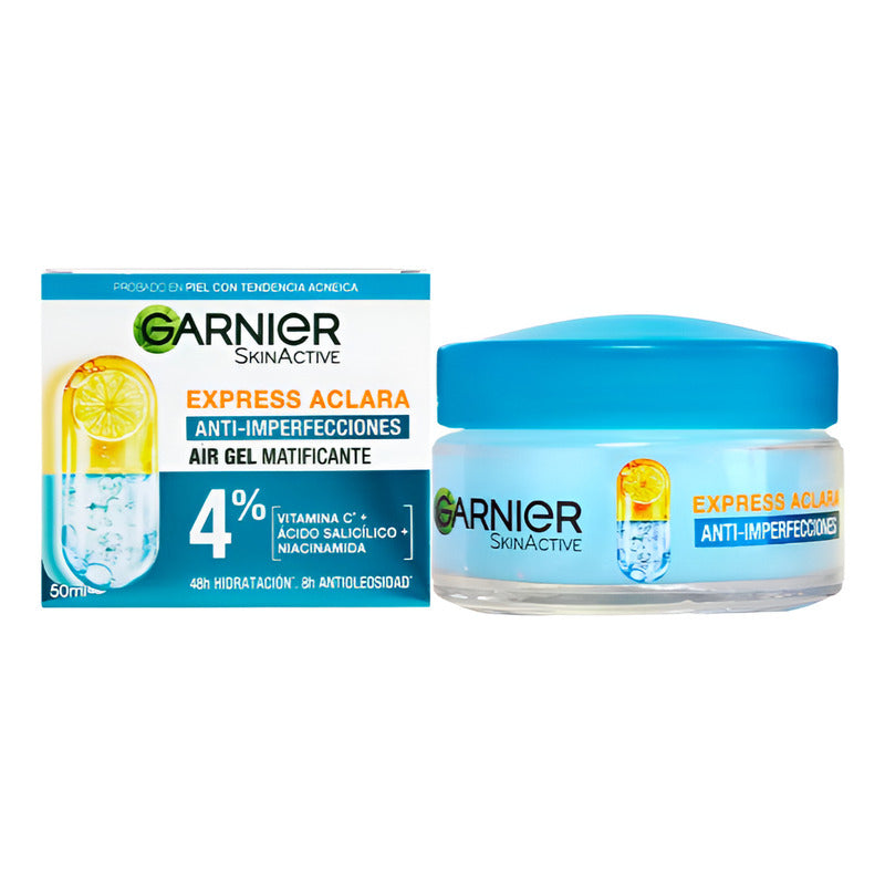 Gel Facial Garnier Skin Active Con Vitamina C 50 Ml Mixta Y Grasa Día/noche
