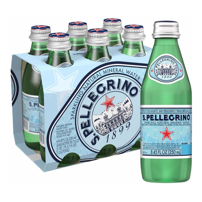 Agua Mineral Natural S.pellegrino 12 Pzas De 250 Ml