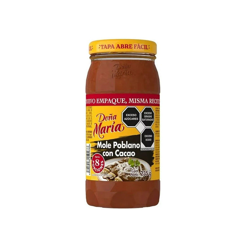 Mole Doña María Poblano Con Cacao En Pasta 235g (2pzs)