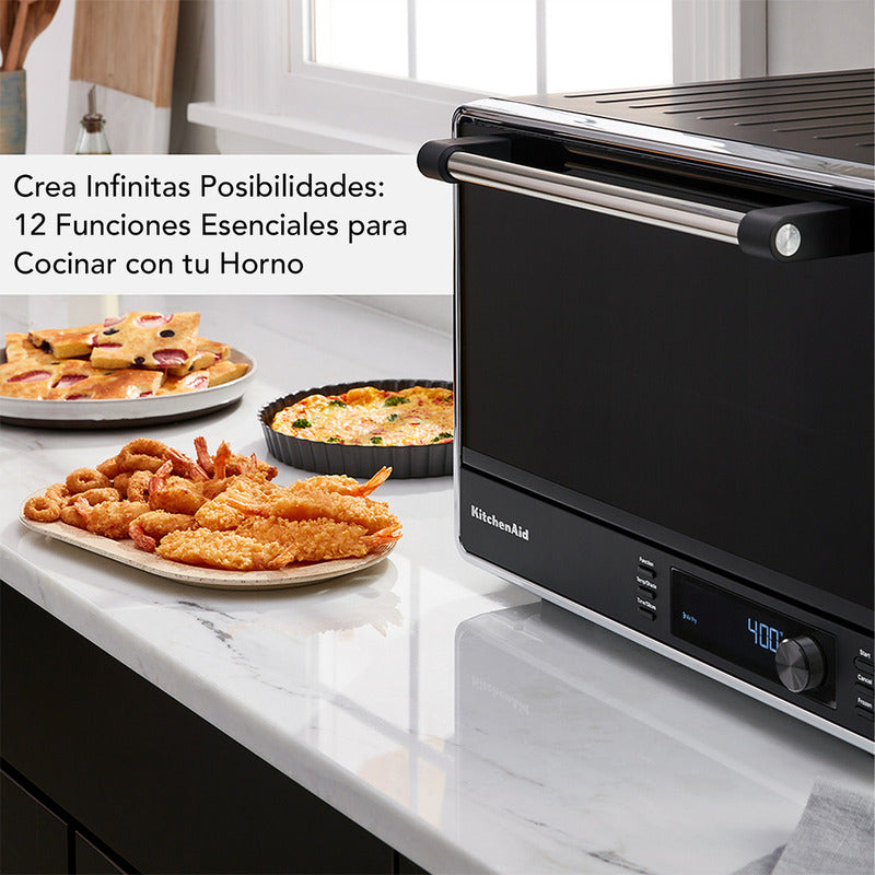 Kitchenaid Horno Eléctrico Con Airfry 12 Funciones Negro