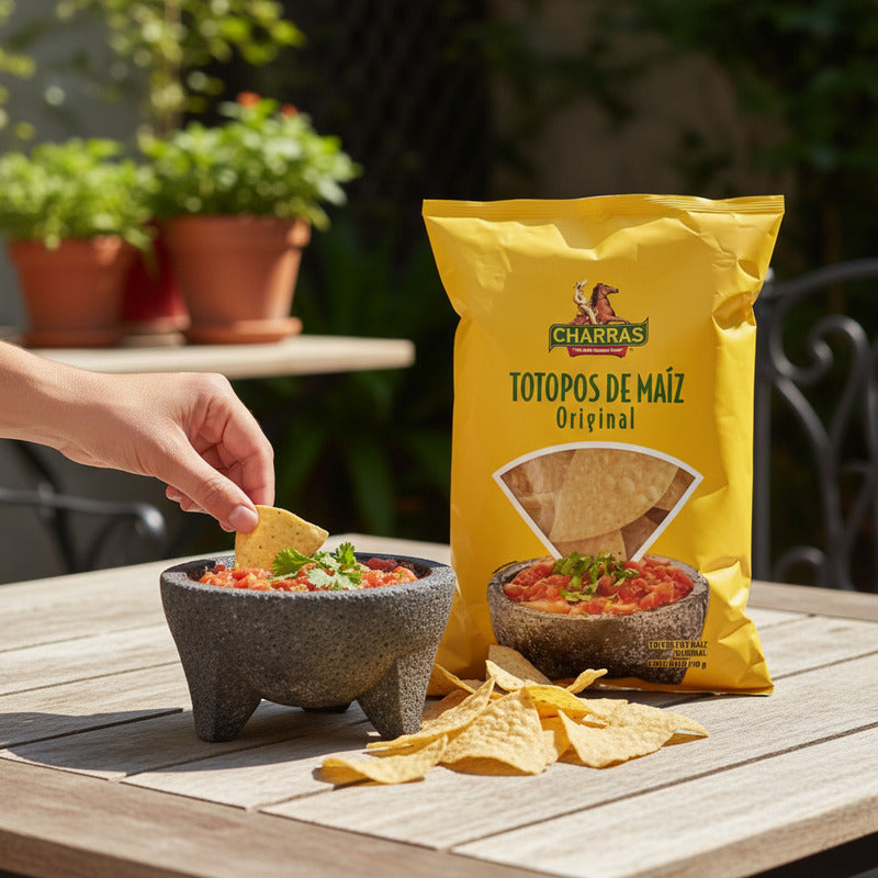 Totopos De Maiz Sabor Original Charras 4 Piezas De 270gr