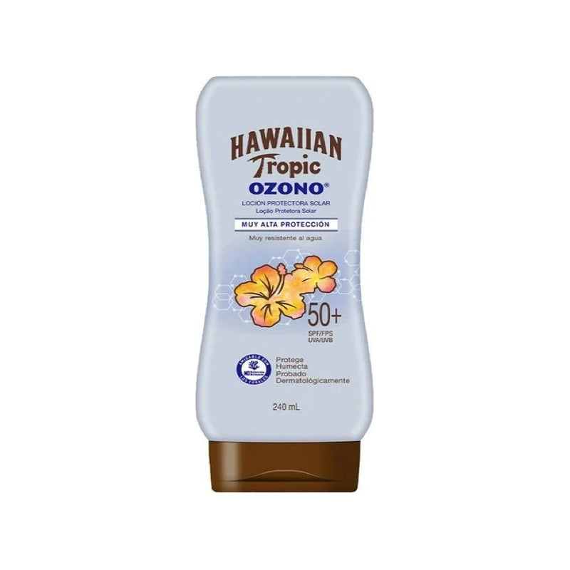 Protector Solar Hawaiian Tropic Ozono Fps 50+ 2 Pzs De 240ml