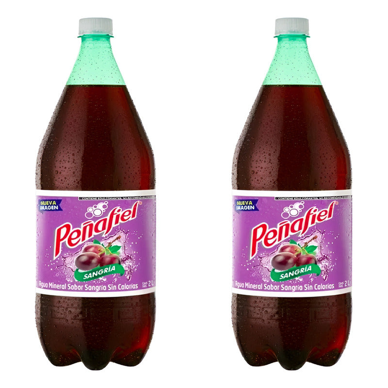 Agua Mineral Peñafiel Sabor Sangria 12 Piezas De 2 Litros
