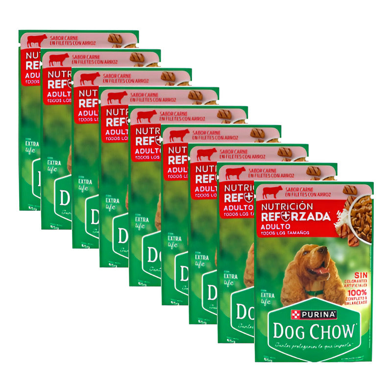 Alimento Húmedo Para Perro Purina Dog Chow Carne 9 Pz De 85g