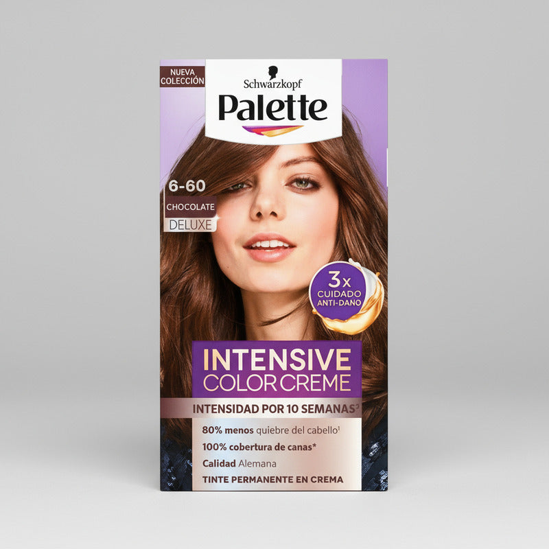Tinte Para Cabello Palette 6-60 Chocolate Delux 6 Pz De 50ml 6-60 Chocolate Deluxe