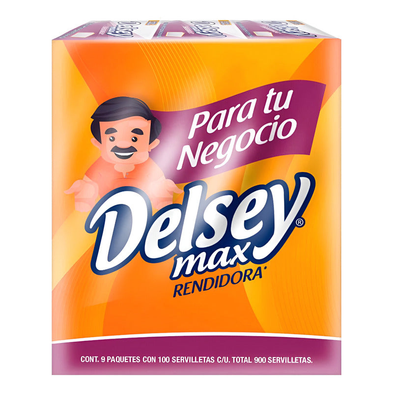 Servilletas Delsey Max 9 Paquetes De 100 Piezas C/u Blanco