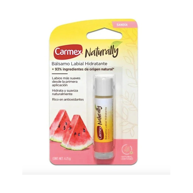 Bálsamo Labial Carmex Naturally Sabor Sandía 1 Pza De 4.25gr