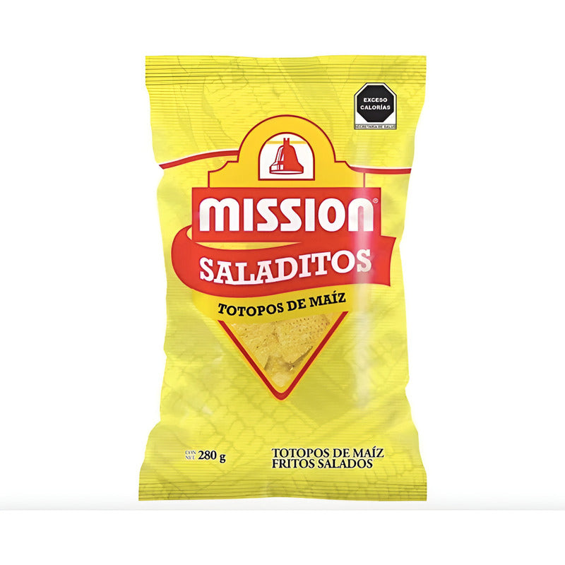 Totopos De Maíz Fritos Mission Saladitos 6 Piezas De 280gr