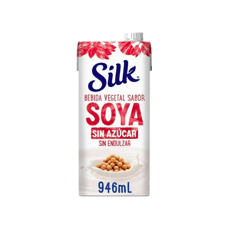 Bebida Vegetal Silk De Soya Sin Azúcar 3 Piezas De 946ml