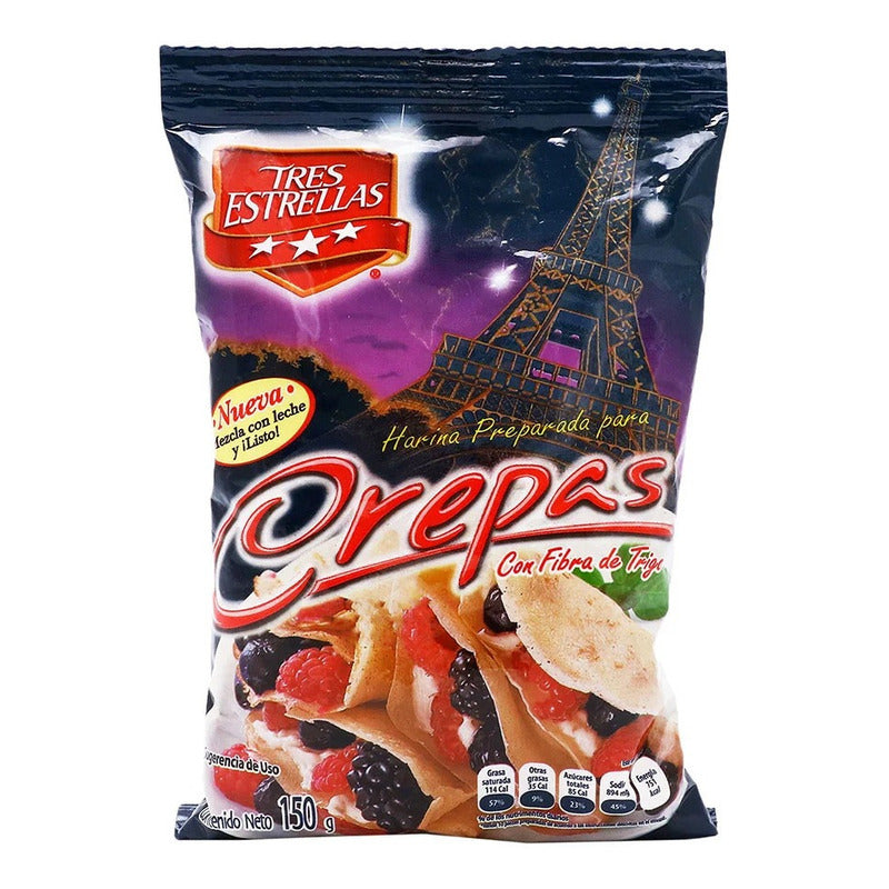 Harina Para Crepas Tres Estrellas 150g (10piezas)