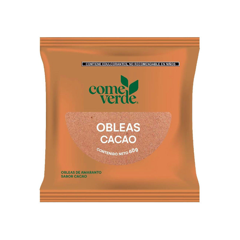 Obleas De Amaranto Come Verde Sabor Cacao 60 G