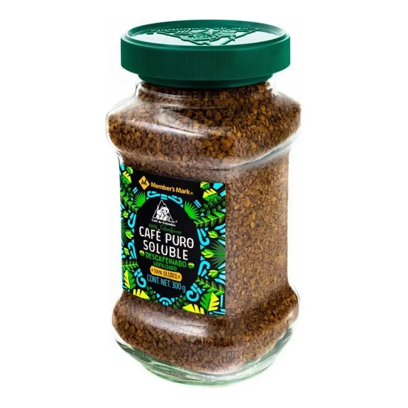 Cafe Puro Soluble Liofilizado Descafeinado Members Mark 300 Gr