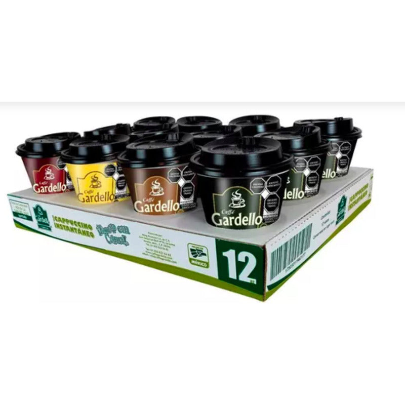 Café Gardello Capuccino Instantaneo Charola Con 12 Piezas
