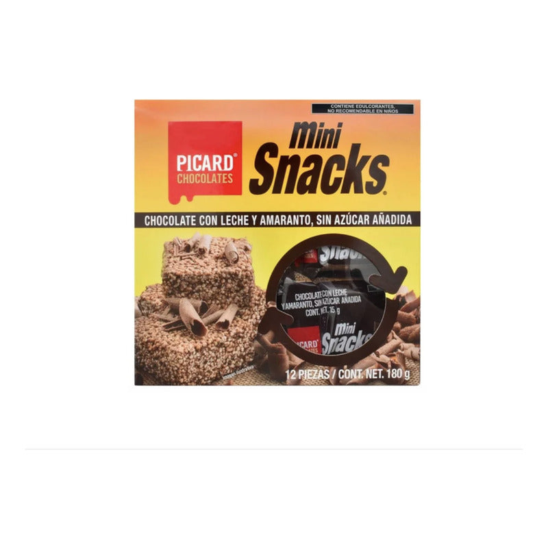 Mini Snack Chocolate C/leche Y Amaranto 5 Paq De 180 G