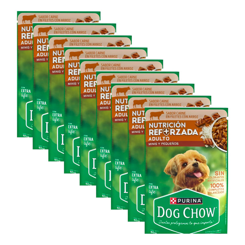 Alimento Para Perro Dog Chow Adulto Mini Carne 9 Pz De 85g